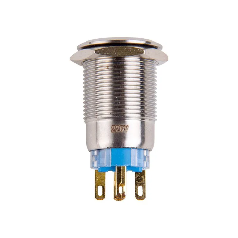 Кнопка антивандальная Ø19 250В Б/Фикс (5с) OFF-(ON)/ON-(OFF) красная (A19-C1) REXANT - Фото 2