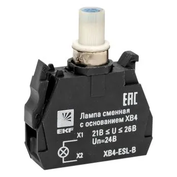 Лампа сменная c основанием XB4 синяя 24В