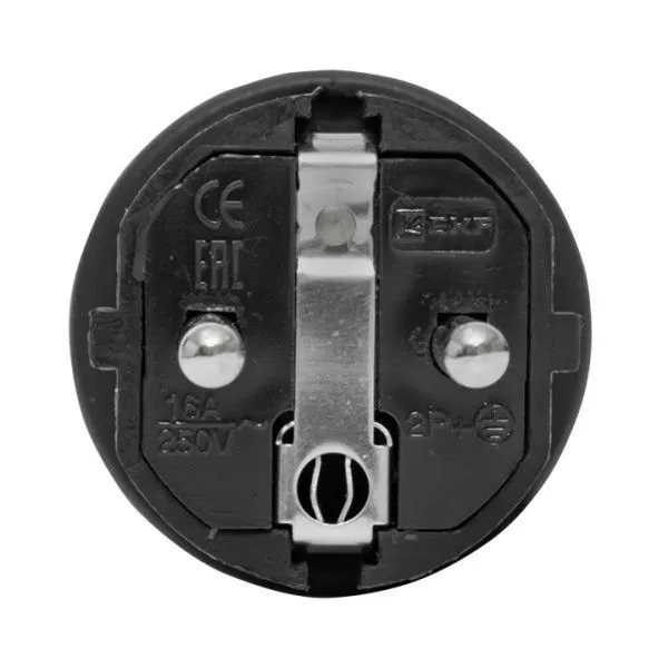 Вилка угловая каучуковая с кольцом 230В 2P+PE 16A IP44 EKF Марс - Фото 4