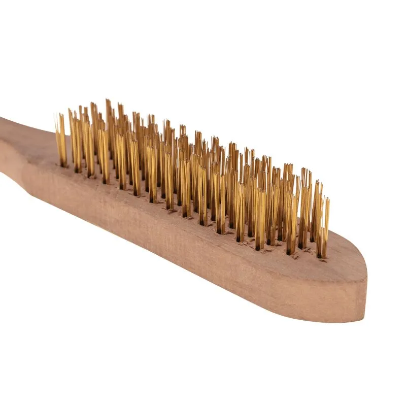 Щетка по металлу с деревянной ручкой, 5 рядов, 280мм KRANZ - Фото 3