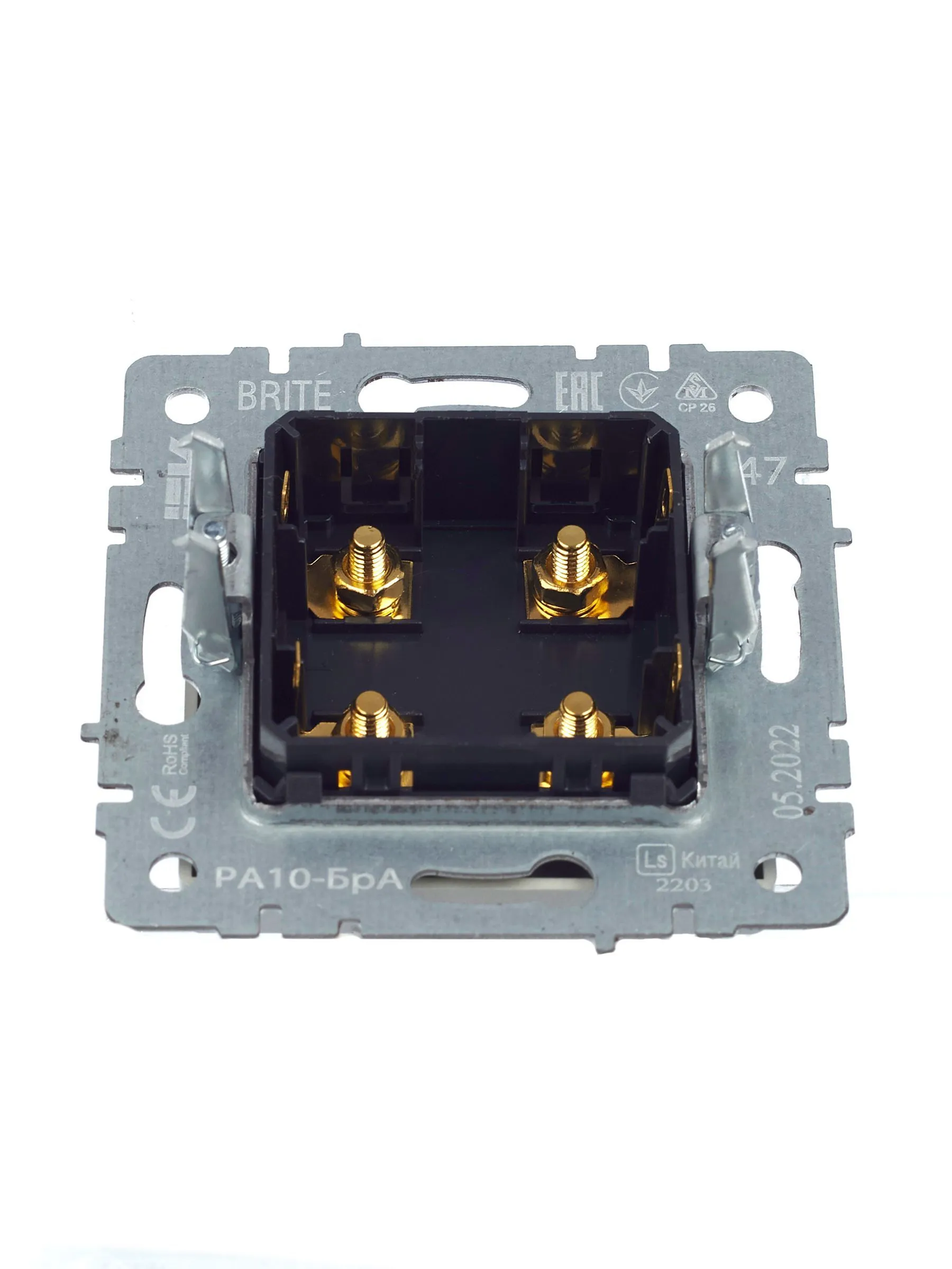 BRITE Аудиорозетка 4-местная РА10-БрА алюминий IEK - Фото 5