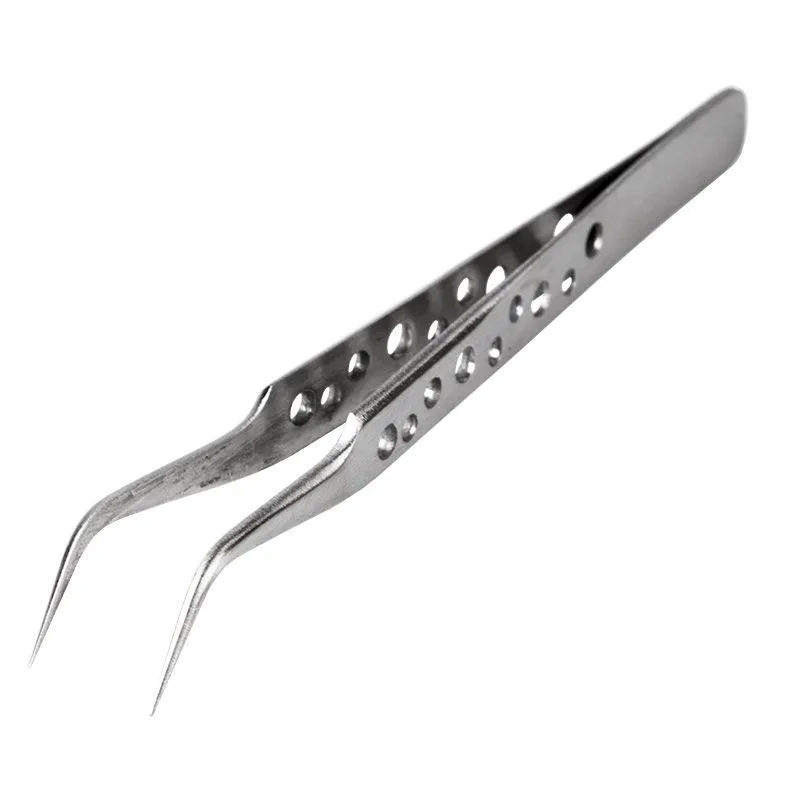 Пинцет изогнутый узкий 120мм Airy (блистер) REXANT 12-0385