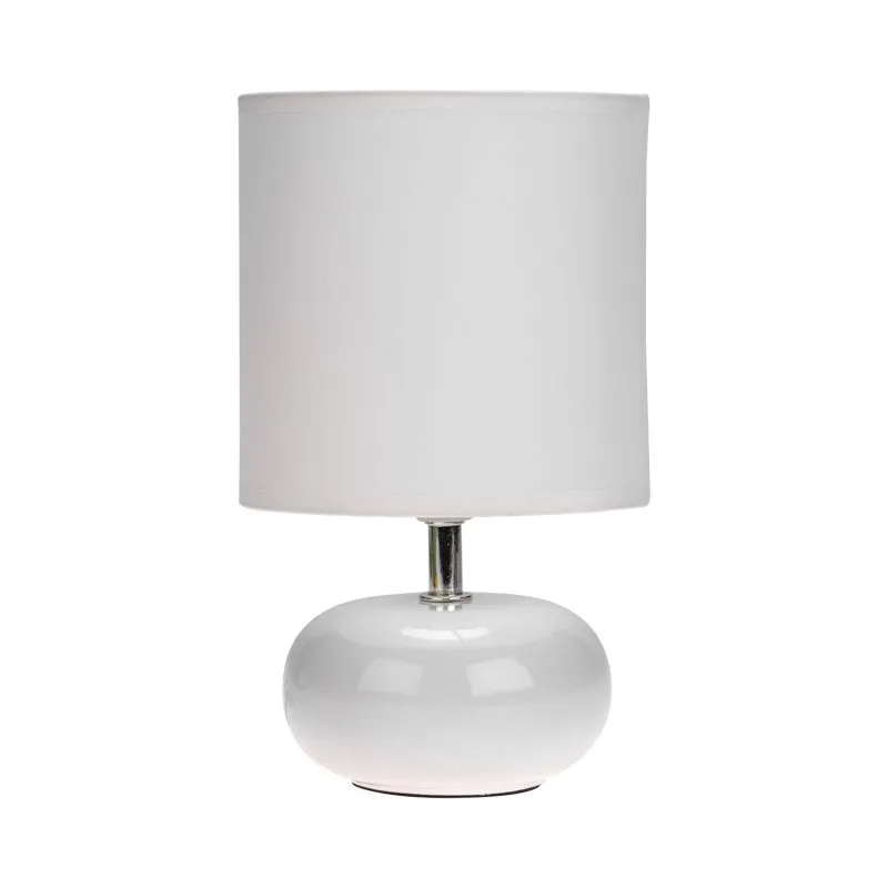 Светильник декоративный настольный Форте, основание белого цвета, белый абажур, цоколь Е27, 60Вт REXANT - Фото 4