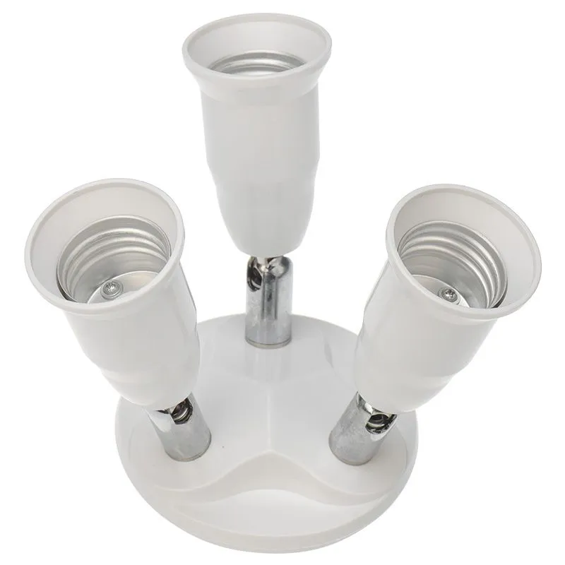 Разветвитель цокольный Е27-3хЕ27 (поворотный цоколь) белый REXANT - Фото 3