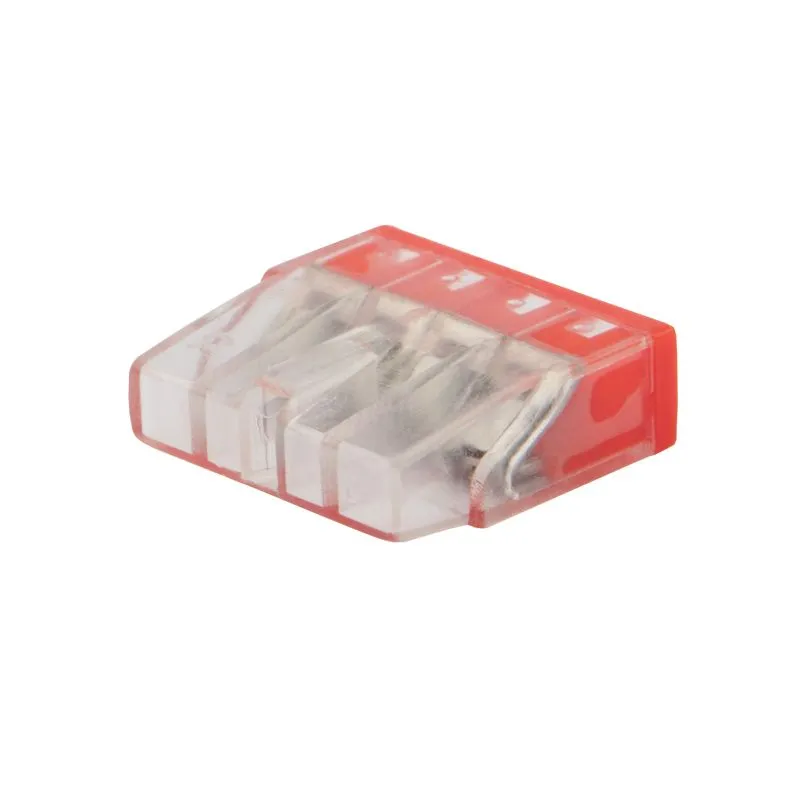 Экспресс-клемма с пастой REXANT СМК 2273-244, 4-проводная 0.5-2.5 мм², прозрачная, блистер (20 шт./уп.) - Фото 2