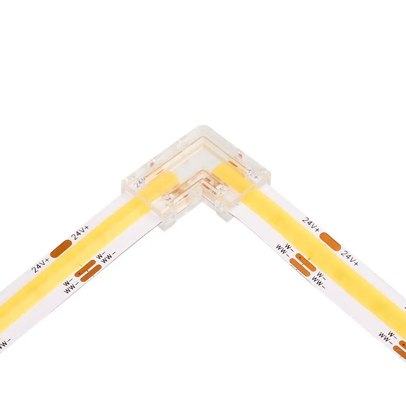 Коннектор WOLTA WLS-3PIN-CCT-COB-10MM-L угловой для ленты COB CCT шириной 10мм. Цена за 1 шт., мин. кратность 3 шт. - Фото 2