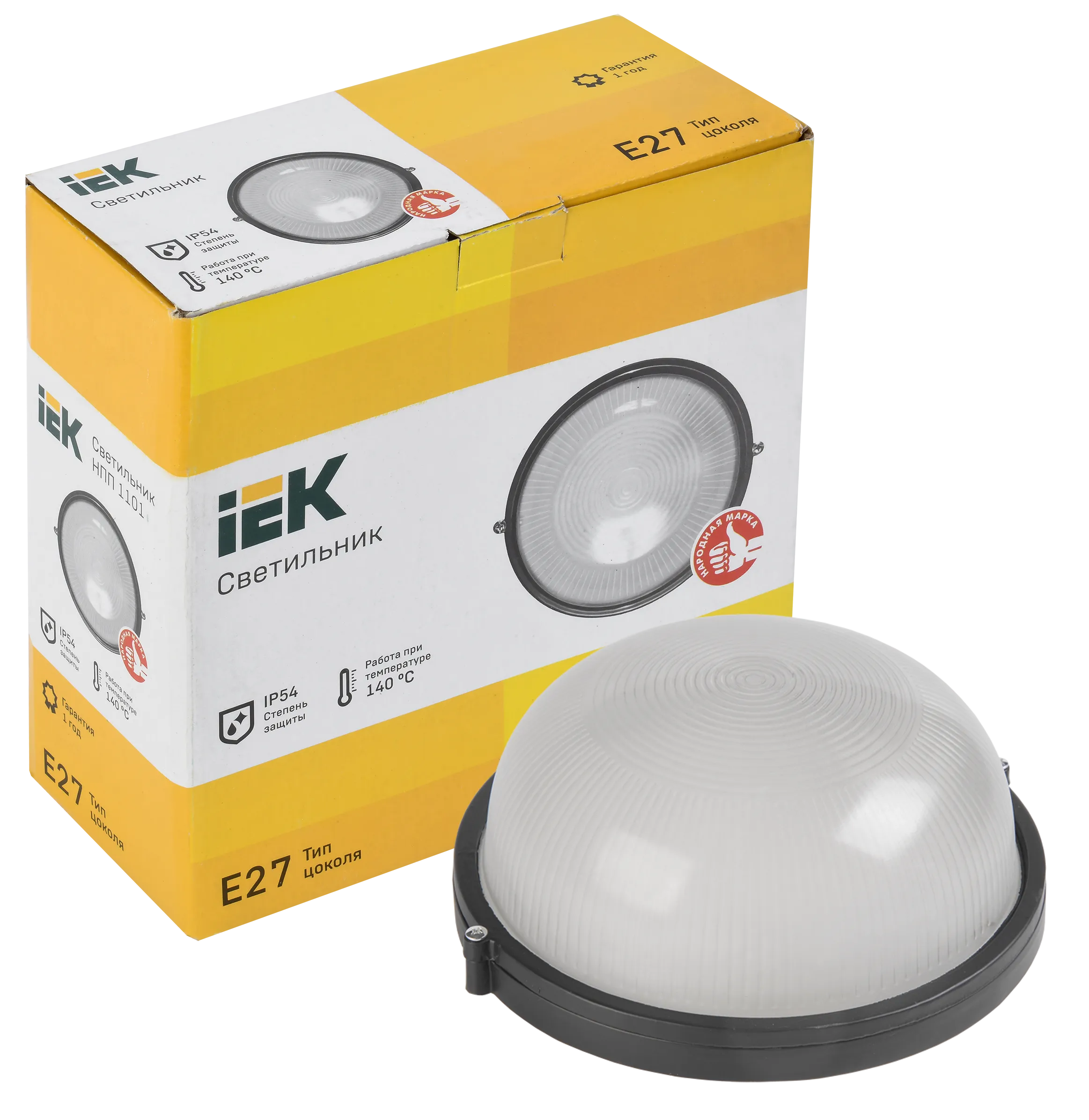 Светильник НПП1101 круг 100Вт IP54 черный IEK - Фото 3