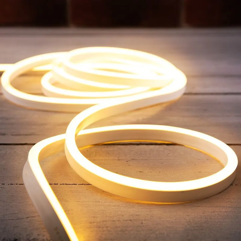 Гибкий неон NEON-NIGHT LED SMD 8х16 мм, односторонний теплый белый, 120 LED/м, 20 м 131-008