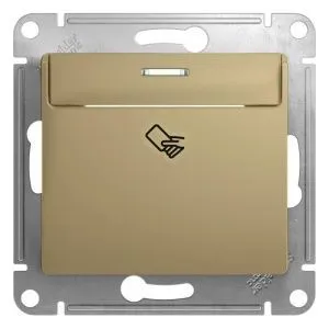 Выключатель карточный 1-кл. СП Glossa 10А IP20 (сх. 6) механизм титан SE GSL000469 1063801