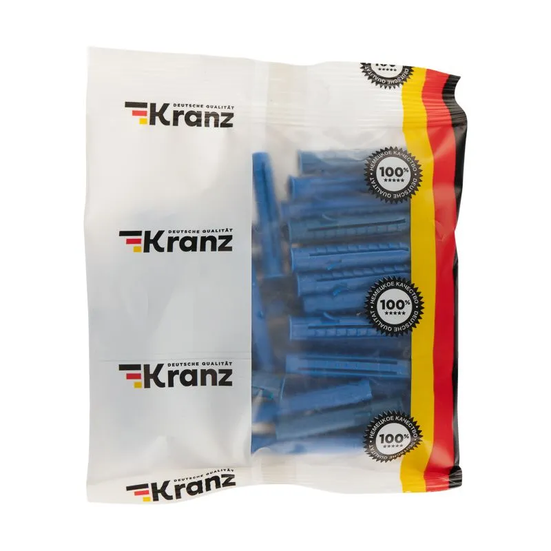 Дюбель распорный KRANZ 8х50, синий, пакет (50 шт./уп.) - Фото 2