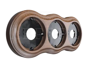 Рамка 3-местная, цвет - темный дуб GE70833-26