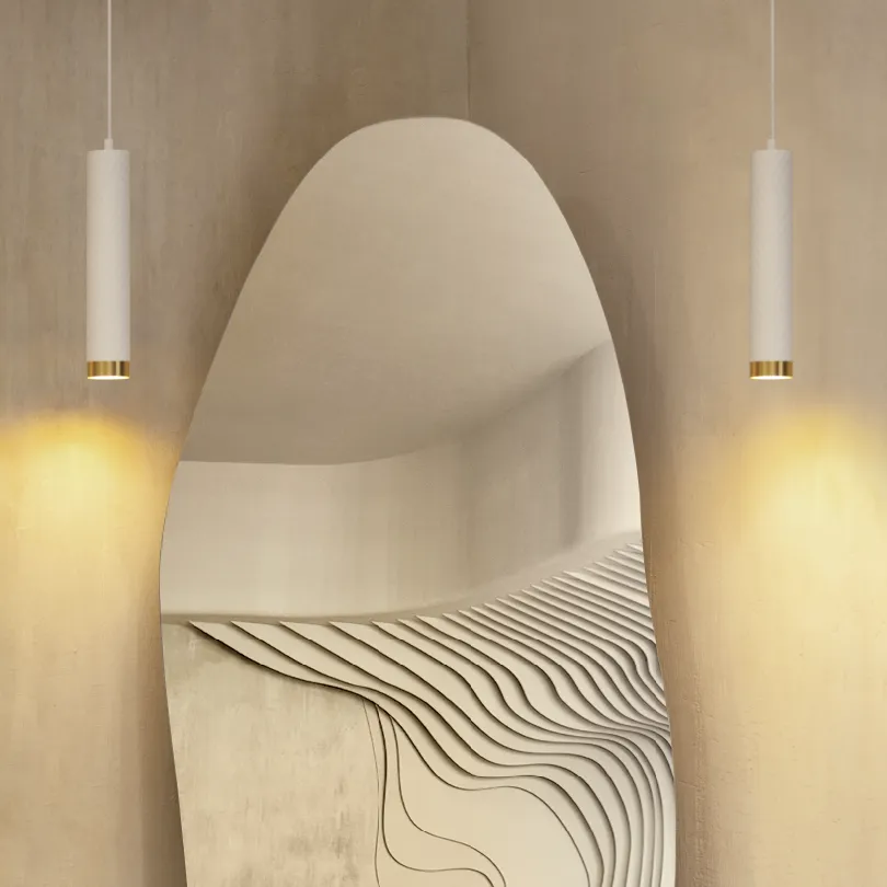 Подвесной светильник WOLTA WSL-GU10/P10WG IP20 под лампу GU10 Белый/золото CELLA D55x280 1/20 - Фото 2