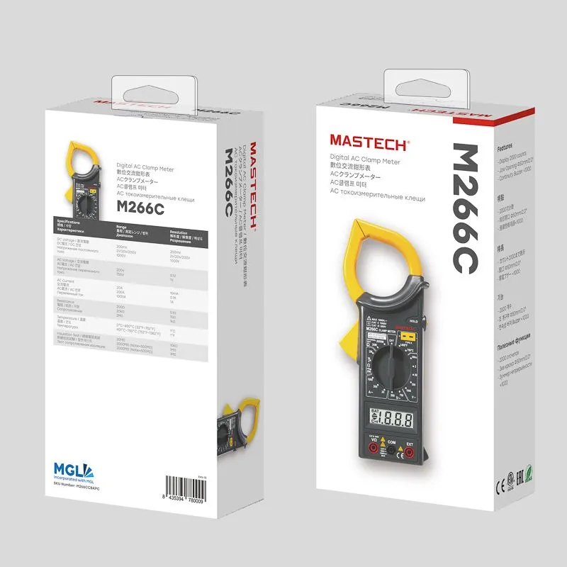 Токовые клещи M266C MASTECH - Фото 3