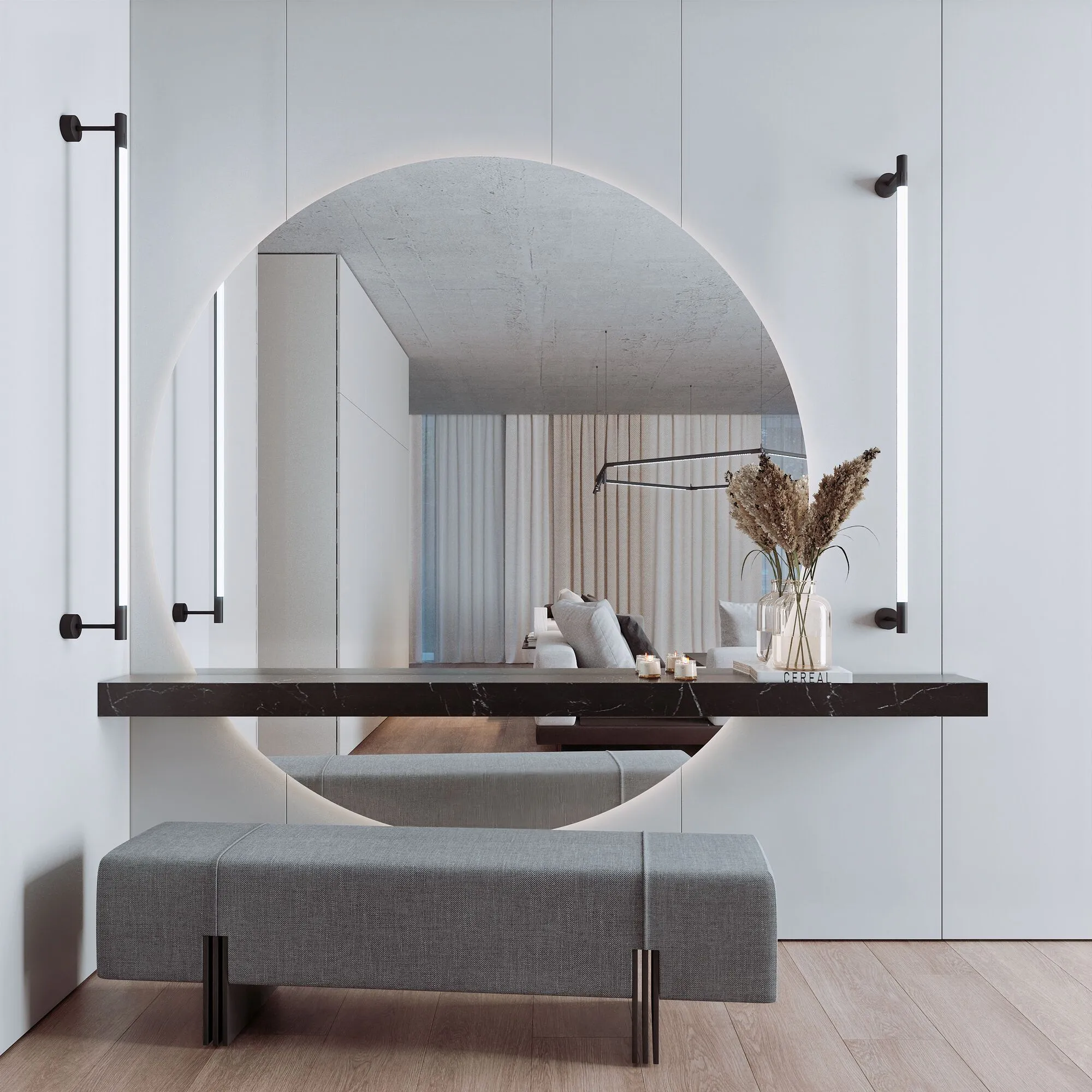 Module System Декоративная гибкая стойка с питанием (черный) - Фото 10