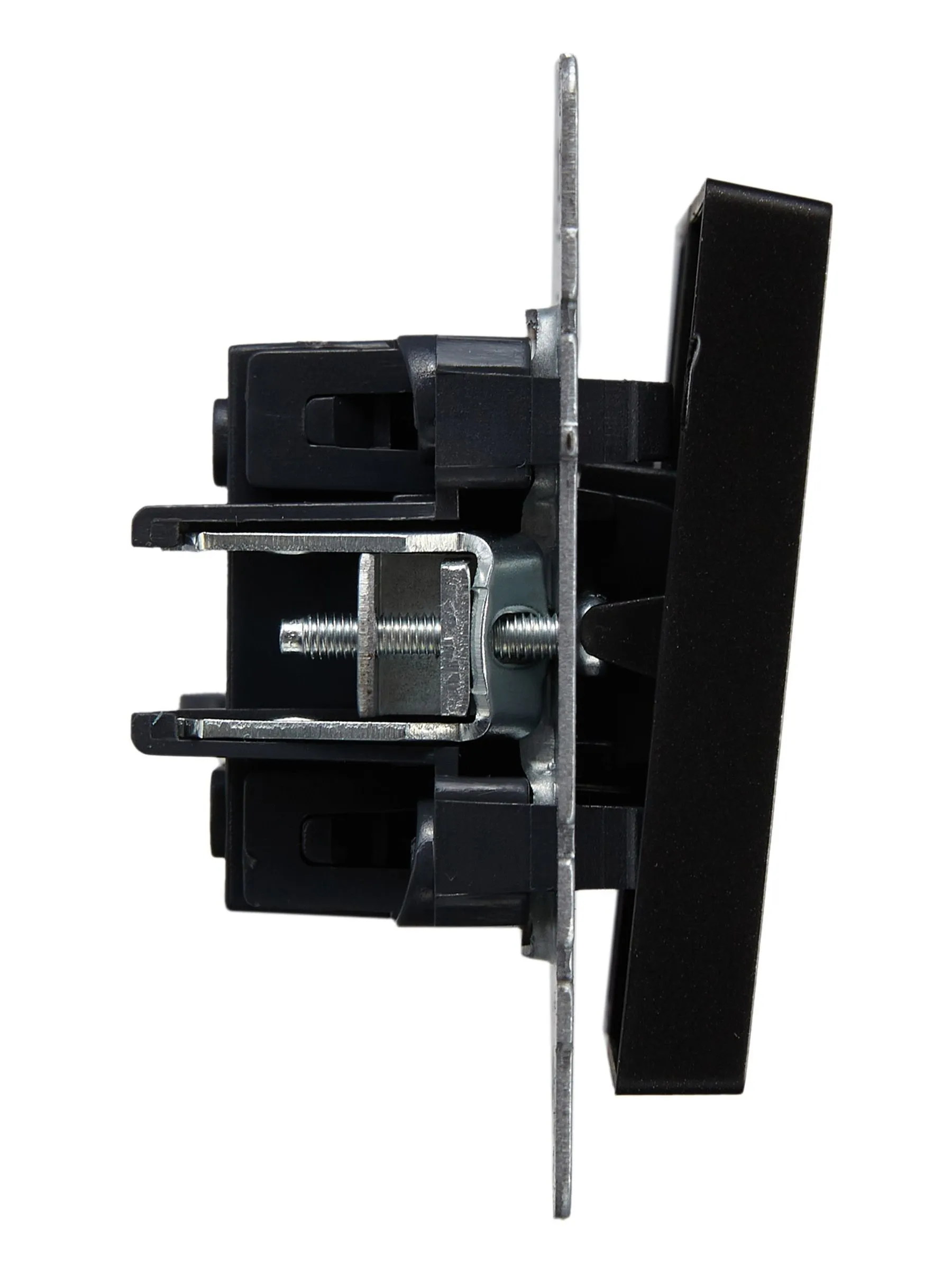 BRITE Выключатель 2-клавишный проходной 10А ВС10-2-6-БрЧ черный IEK - Фото 2