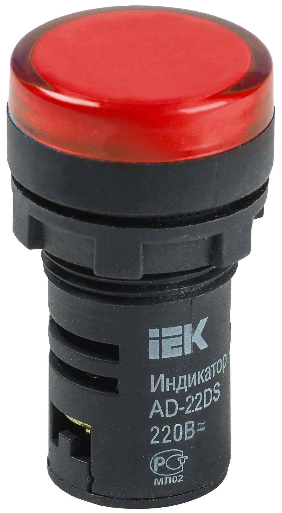 Лампа AD22DS(LED)матрица d22мм красный 230В AC/DC IEK