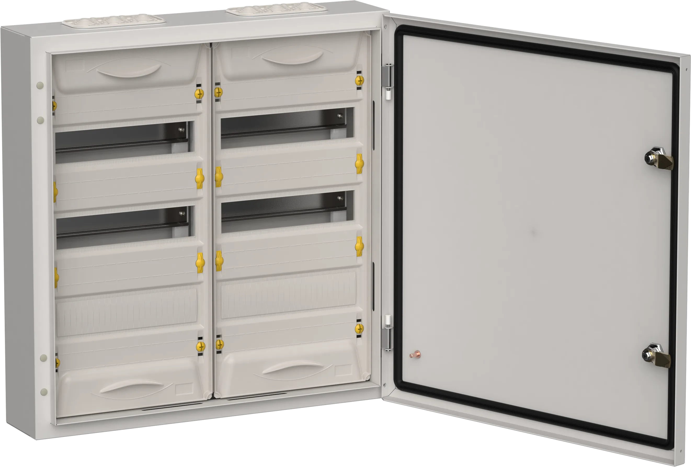 TITAN 5 Корпус металлический ЩРн-72 (2х36) 585х570х140мм IP54 серый (одна дверь) IEK TI5-50-N-2X036-54-7035