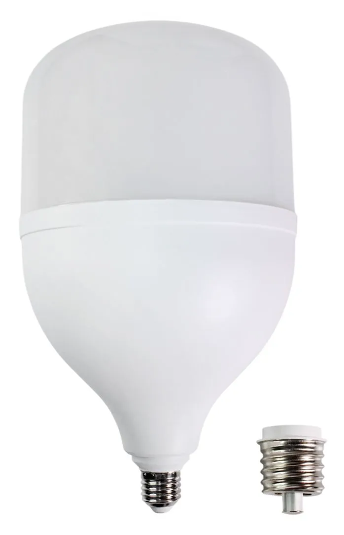 Лампа светодиодная высокомощная 100Вт, 8000лм, 6500K E27 с переходником на E40 - Фото 2