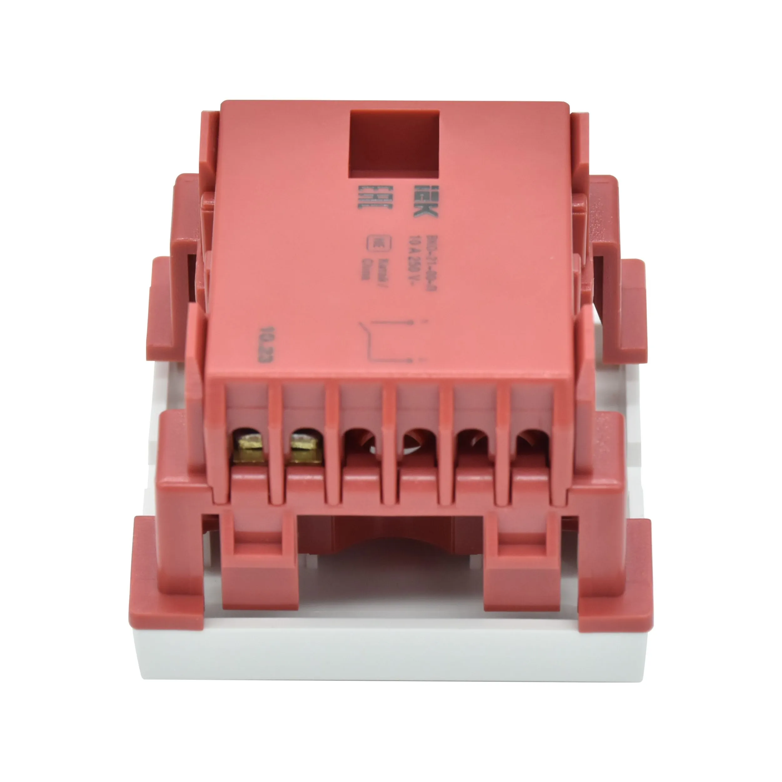 Выключатель одноклавишный ВКО-21-00-П (на 2 модуля) ПРАЙМЕР белый IEK - Фото 3