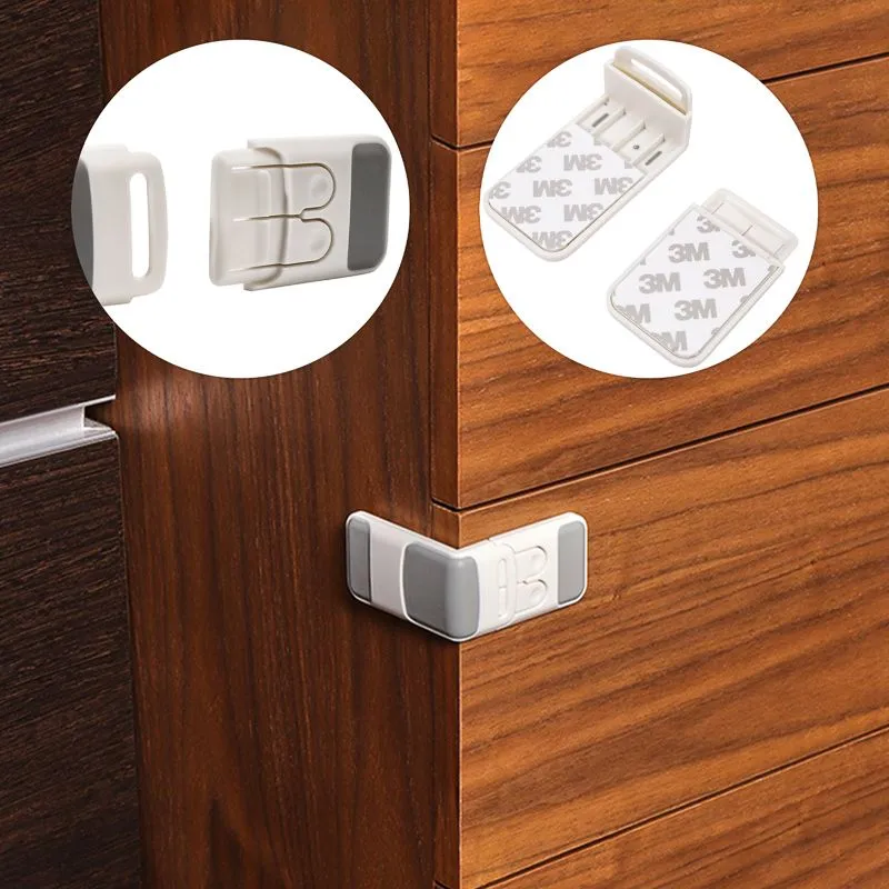 Внешний замок-блокиратор для выдвижных ящиков квадратный (1 шт/уп) HALSA - Фото 3