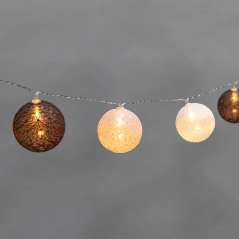 Тайские фонарики Вельвет 3,5 м, 20 LED, прозрачный ПВХ, теплый белый, питание USB NEON-NIGHT 304-008