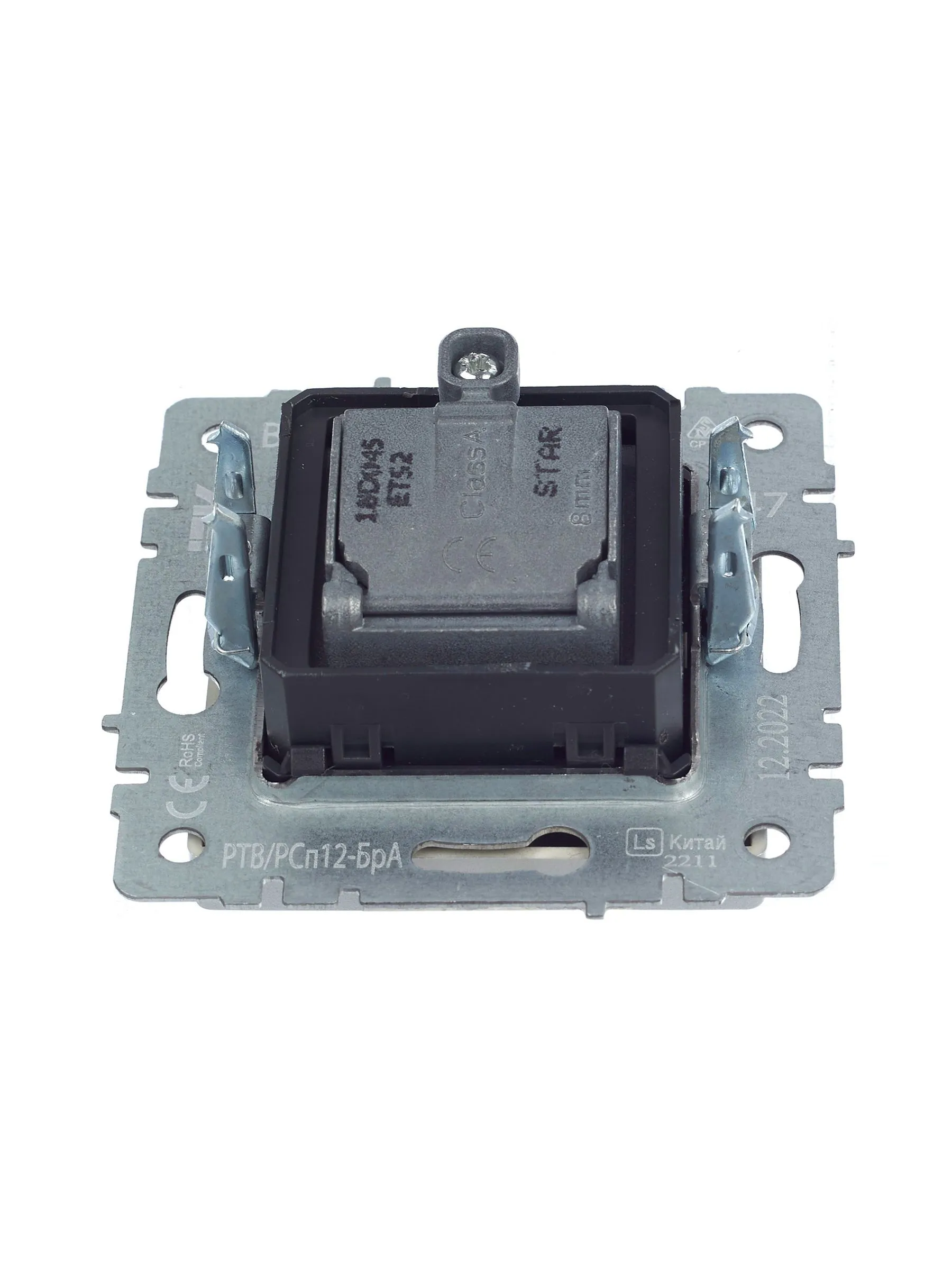 BRITE Розетка двойная TV+SAT РТВ/РСп12-БрА алюминий IEK - Фото 7