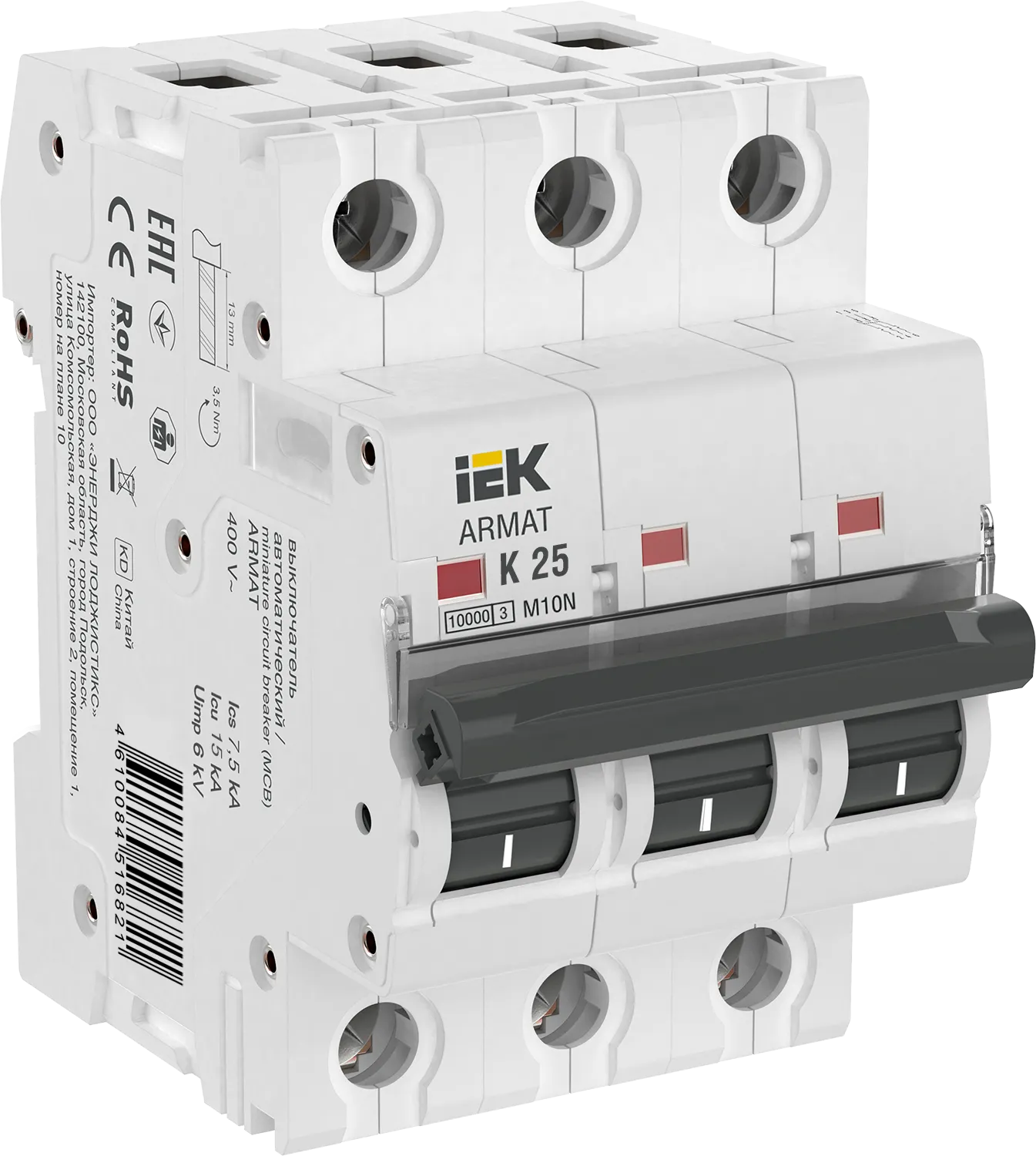 ARMAT Автоматический выключатель M10N 3P K 25А IEK
