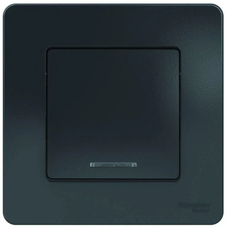 Выключатель 1-кл. СП Blanca 10А IP20 (сх. 1) 250В с подсветкой антрацит SE BLNVS010116 - Фото 3