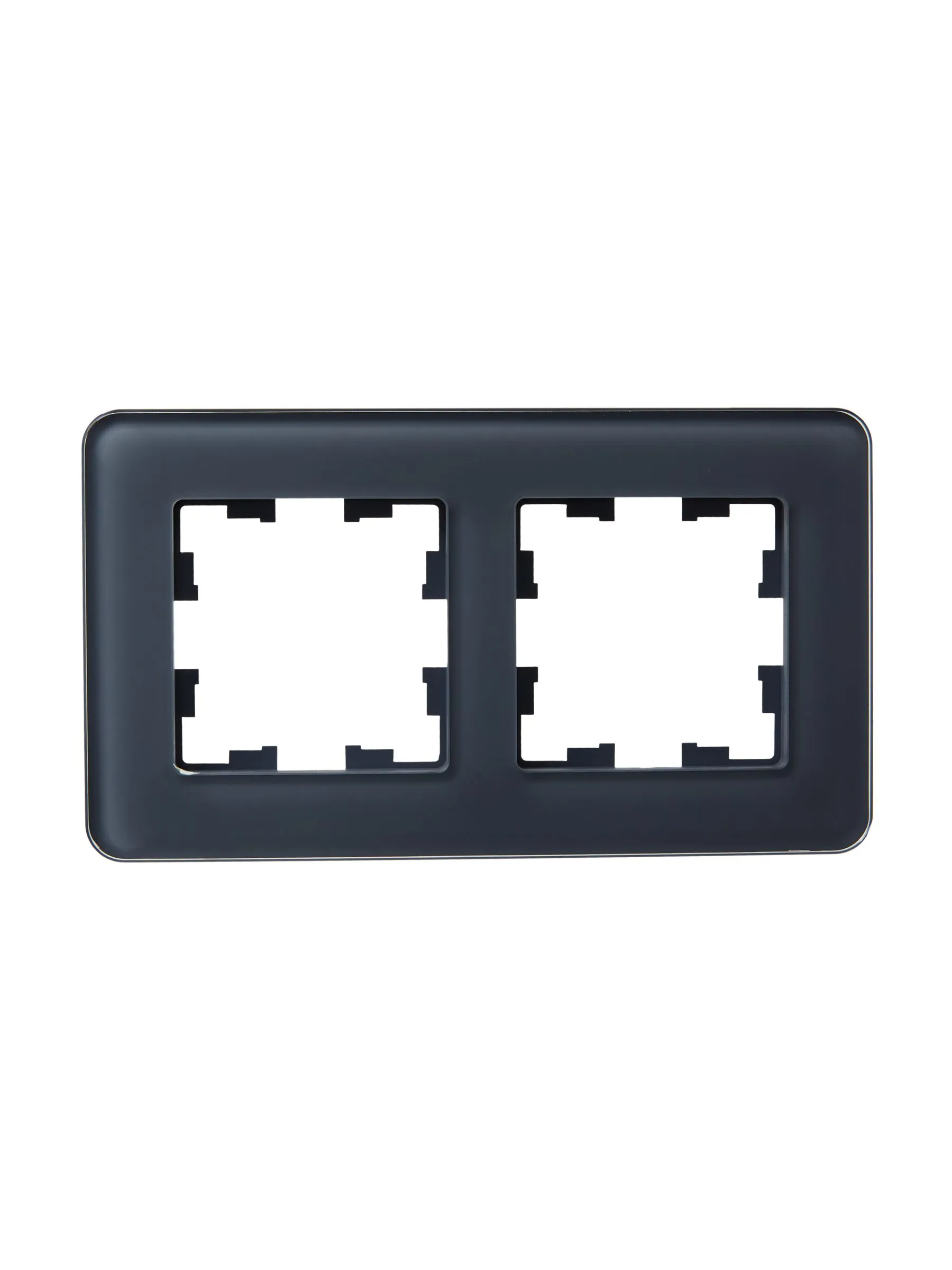 BRITE Рамка 2-местная РУ-2-2-Бр стекло графит RE IEK - Фото 4