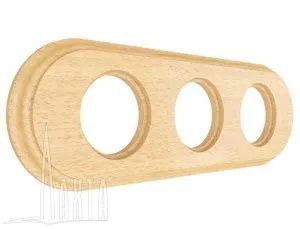 Рамка 3х-мест, дерев, скрыт,уст,, овал, бук натуральный Лахта "СенатЪ" GE70843-25