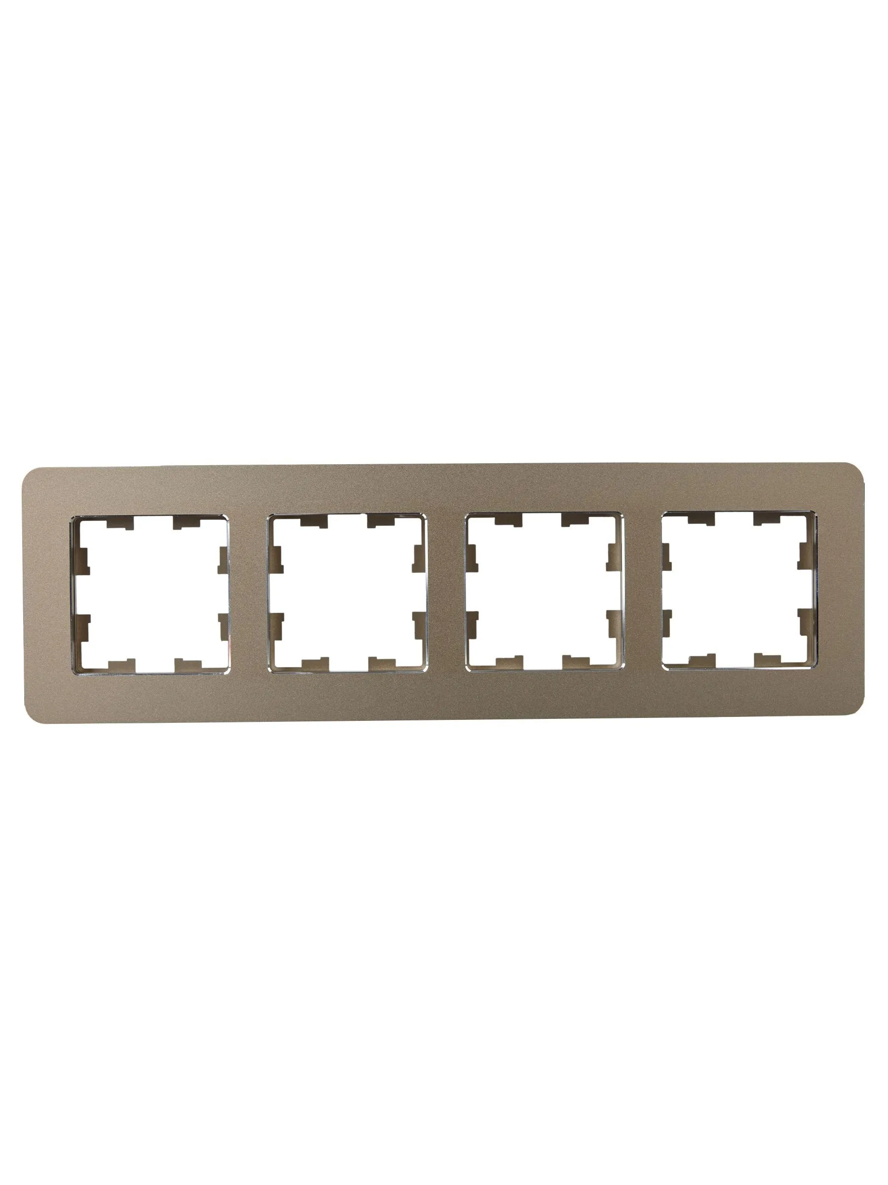 BRITE Рамка 4-местная РУ-4-1-Бр металл латунь RE IEK - Фото 2