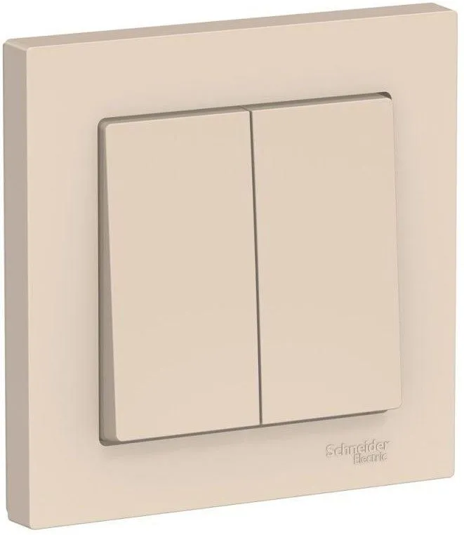 Выключатель 2-кл. СП AtlasDesign 10А IP20 (сх. 5) 10AX в сборе беж. SE ATN000252