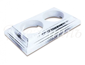 Рамка двухместная "Престиж" белый прованс, для наружного и внутреннего монтажа, ТМ "МезонинЪ" GE7070 GE70707-37