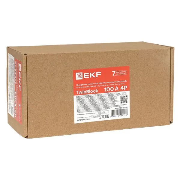 Рубильник 100A 4P реверсивный c рукояткой для прямой установки TwinBlock EKF - Фото 9