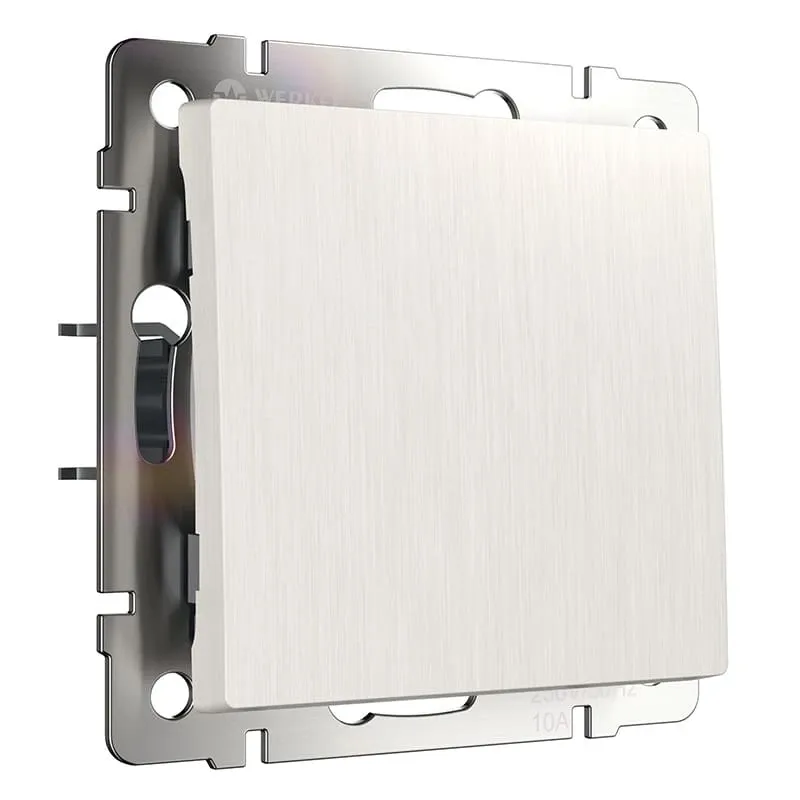 Выключатель одноклавишный проходной (перламутровый рифленый) Werkel