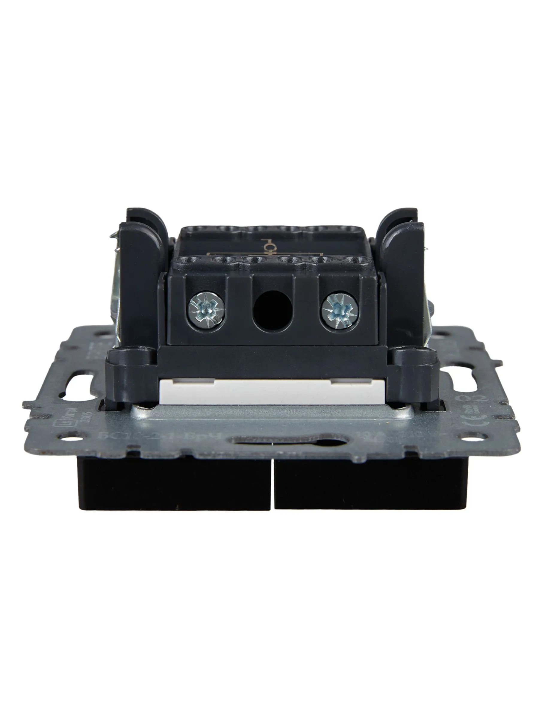 BRITE Выключатель 2-клавишный с индикацией 10А ВС10-2-1-БрЧ черный IEK - Фото 5