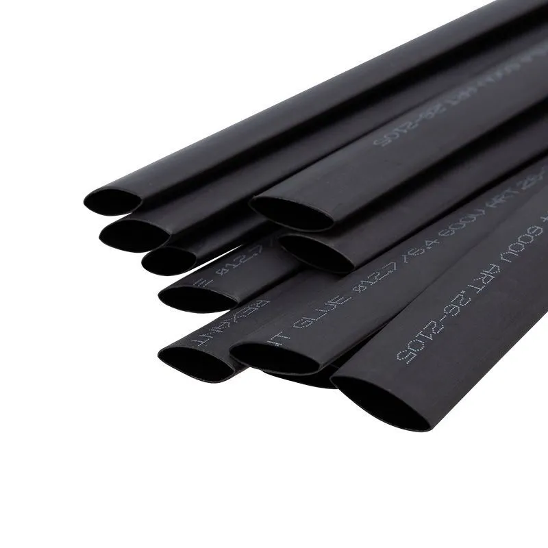 Трубка термоусаживаемая СТТК (2:1) двустенная клеевая 12,7/6,35мм, черная, упаковка 10 шт. по 1м REXANT 26-2105