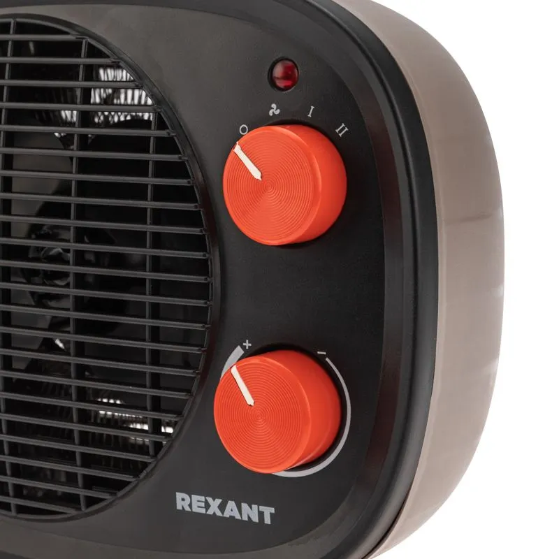 Тепловентилятор электрический настольный 2кВт со спиральным нагревательным элементом, черный REXANT - Фото 5
