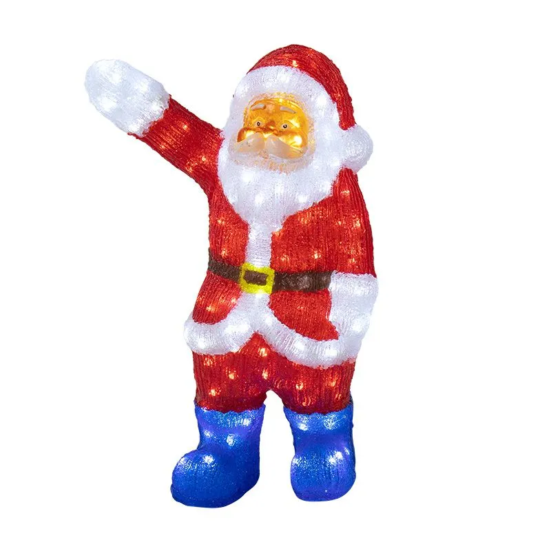 Акриловая светодиодная фигура Санта Клаус приветствует 60 см, 200 светодиодов, IP65 понижающий транс