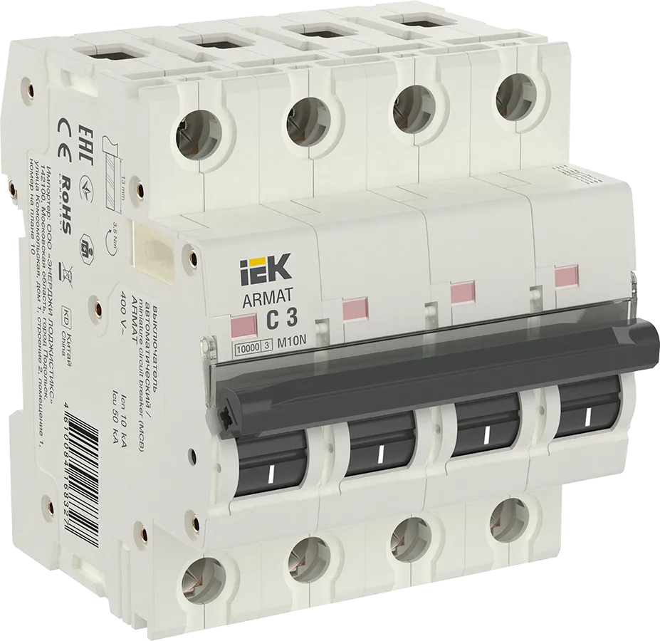ARMAT Автоматический выключатель M10N 4P C 3А IEK