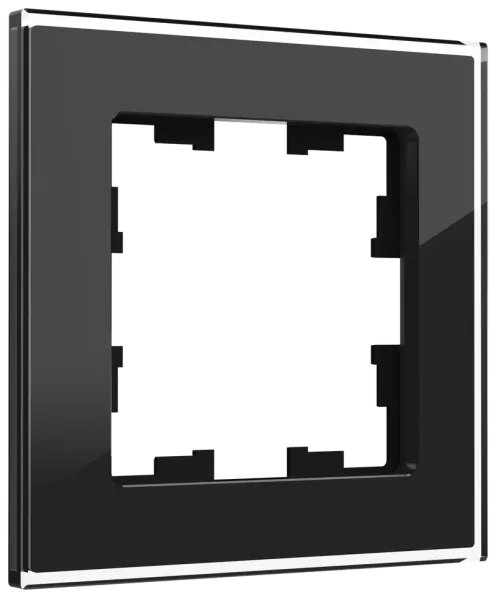 BRITE Рамка 1 -местная РУ-1-2-БрЧ стекло черный IEK BR-M12-G-K02