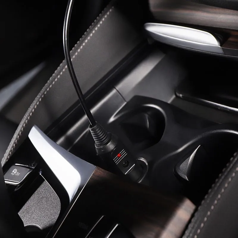 Автозарядка с индикатором (разъем 2.5х5.5) (АЗУ) шнур спираль 1.5 м REXANT - Фото 2