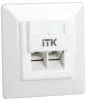 ITK Внутренняя информационная розетка RJ45 кат.5E UTP 2 порта CS2-1C5EU-2-1