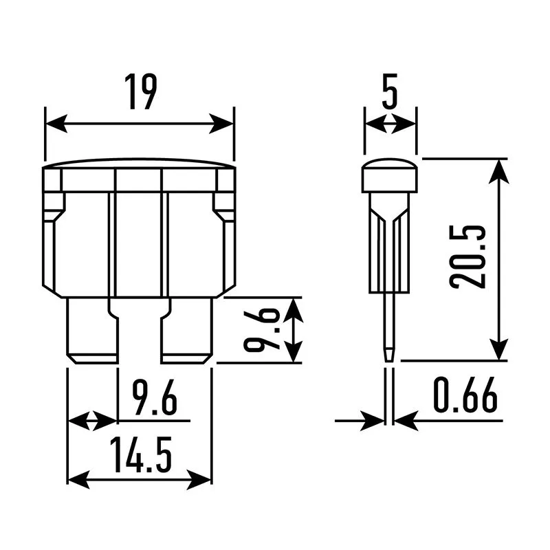 Набор автомобильных предохранителей Стандарт, в пластиковой коробке (100 шт) REXANT - Фото 2