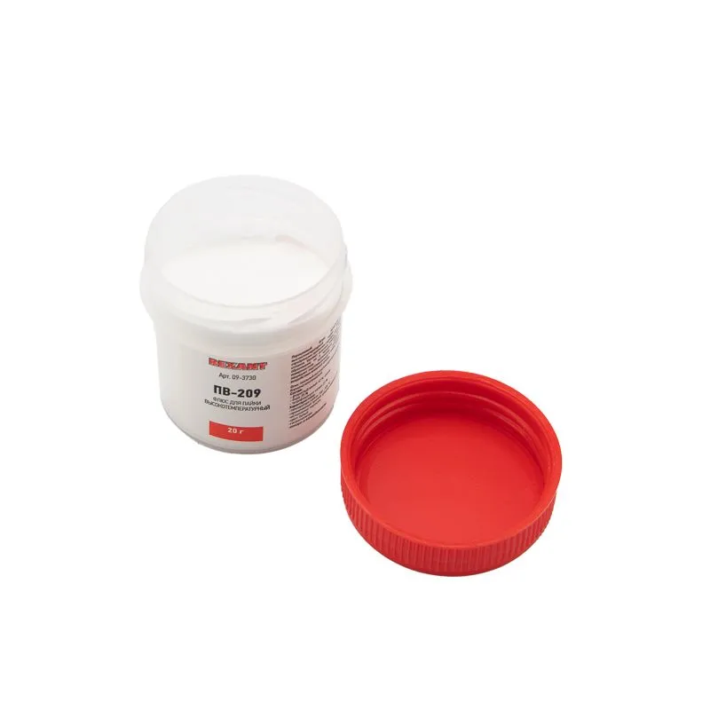 Флюс для высокотемпературной пайки, ПВ-209, 20г, банка REXANT - Фото 2