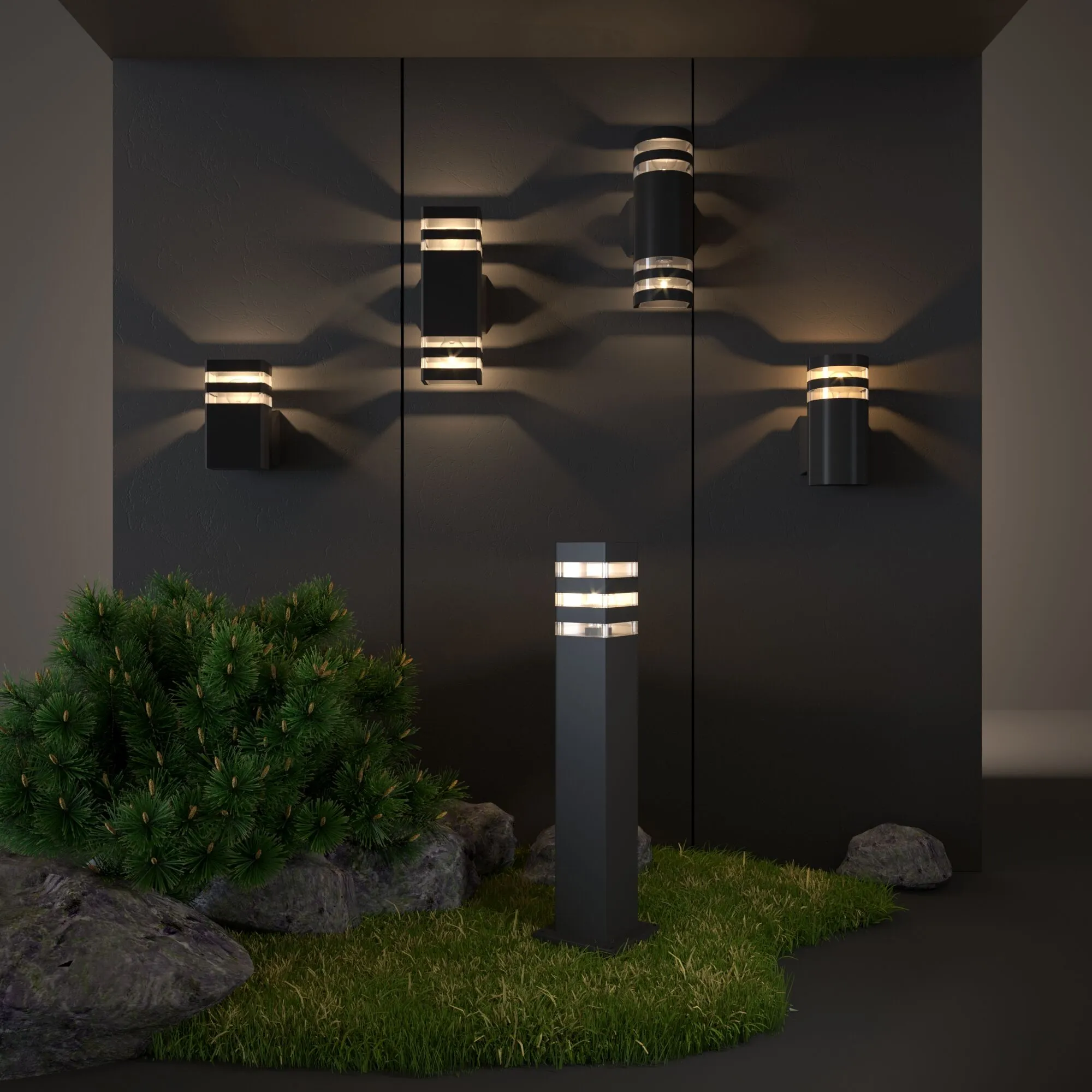 Светильник уличный настенный 1450 TECHNO черный Elektrostandard - Фото 4