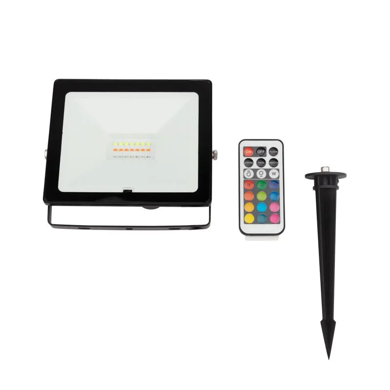 Прожектор светодиодный REXANT с пультом дистанционного управления 20 Вт, цвет свечения мультиколор (RGB) + опора на грунте 605-100 - Фото 2