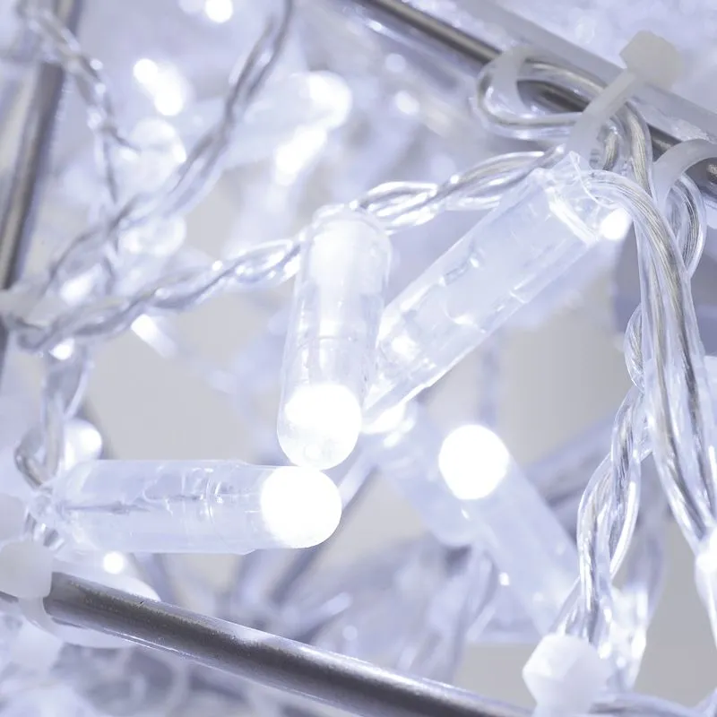 Светодиодная фигура Звезда 100 см, 200 светодиодов, с трубой и подвесом, цвет свечения белый NEON-NIGHT - Фото 5