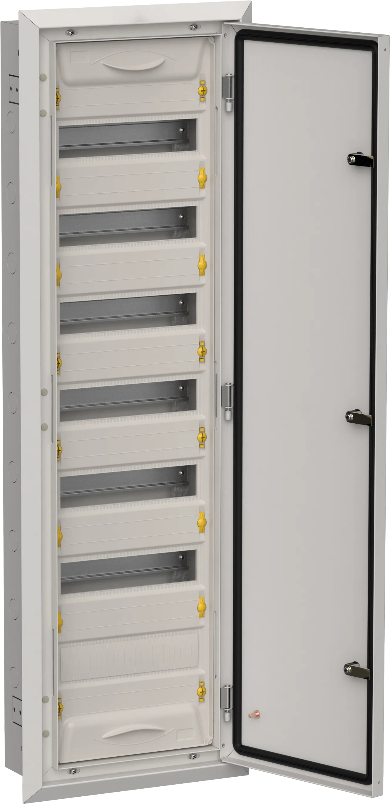 TITAN 5 Корпус металлический ЩРв-84 (1х84) 1130х365х130мм IP31 серый (одна дверь) IEK TI5-50-V-084-31-7035