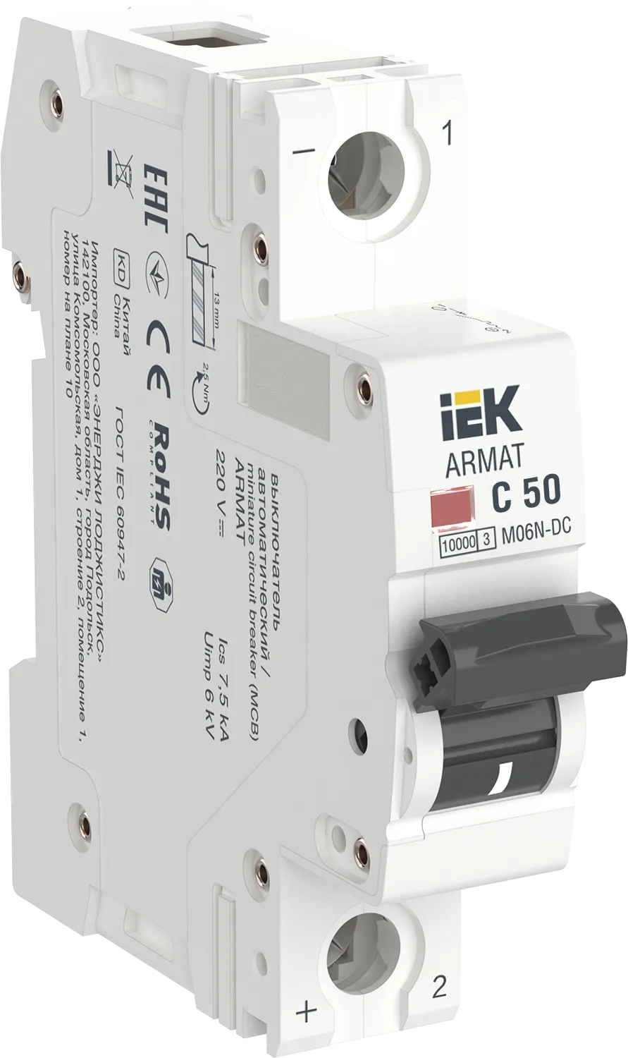 ARMAT Автоматический выключатель M06N-DC 1P C 50А IEK